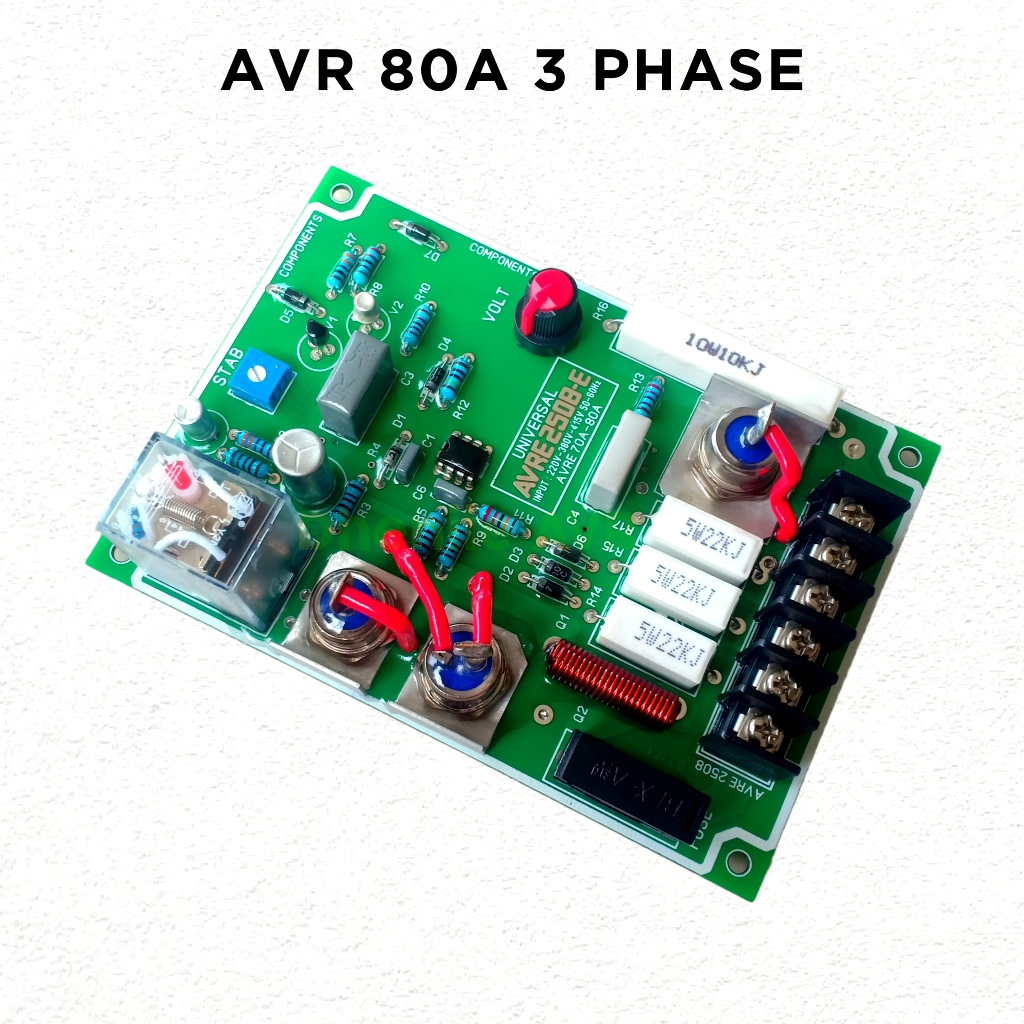 AVR GENSET KARBON BRUSSH 80A 3 PHASE / AVR Generator Universal 80A 3 Phase AVR LOKAL 3 Phase