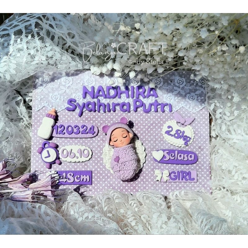 Kado Bayi/Biodata Bayi/Baby Biodata