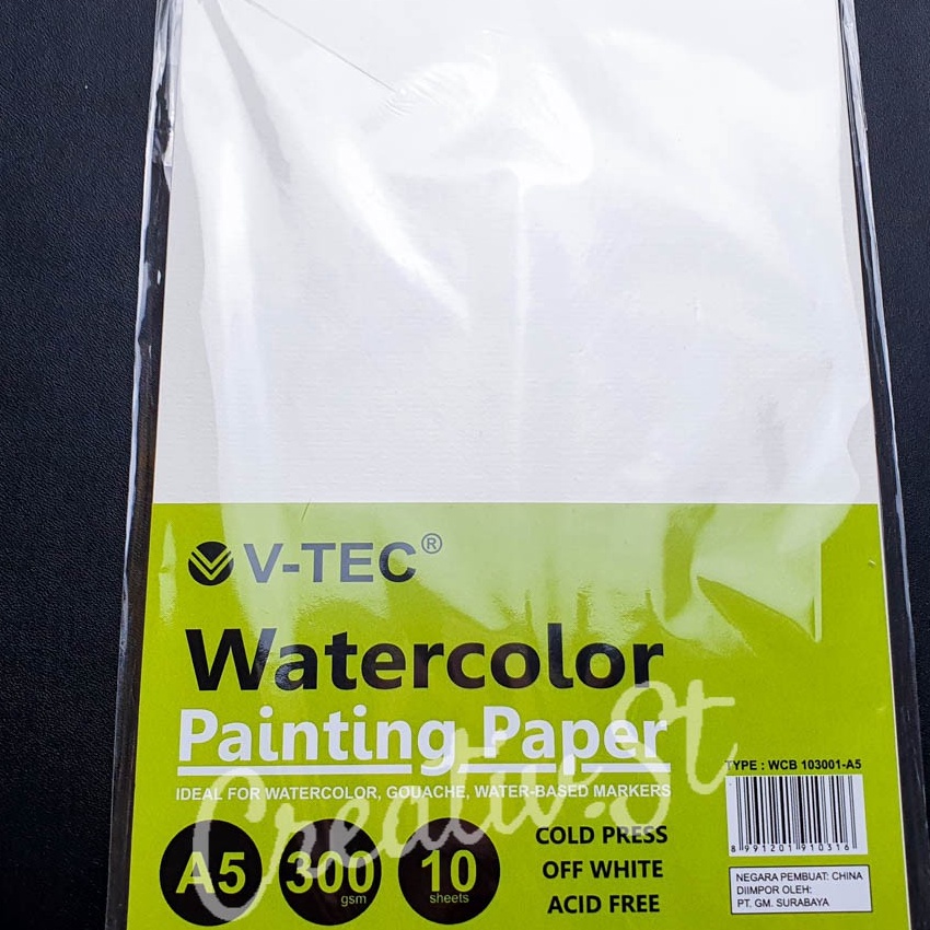

HJ6 Vtec A5 Water Color Paper Sheets 3 GSM Cold Press Watercolor 21 Cm x 15 Cm