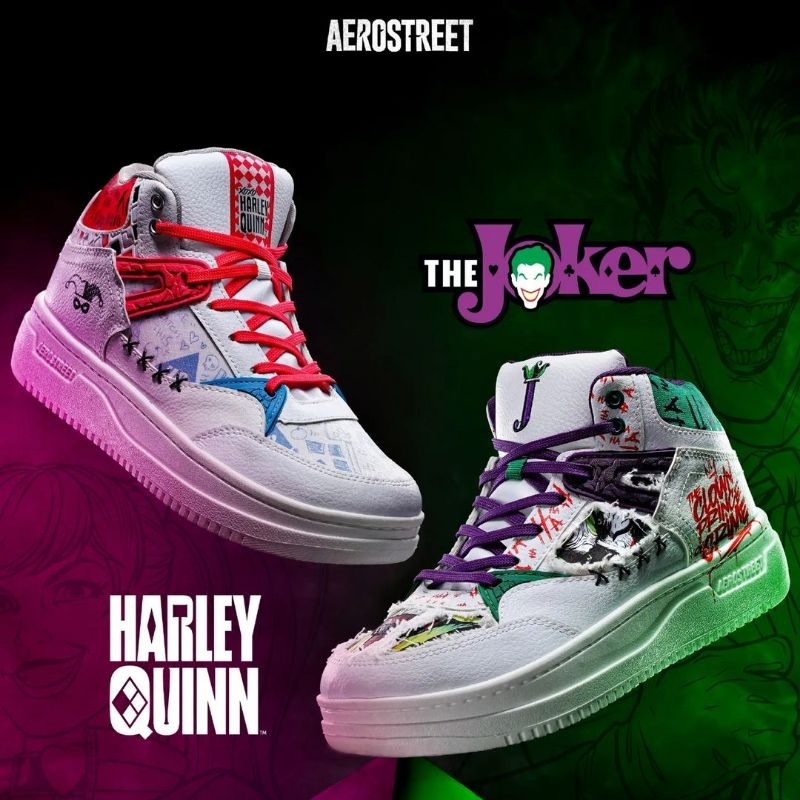 Aerostreet x The Joker x Harley Quinn x DC Comic - Sneakers Aerostreet Change Colour - Footwearid Of