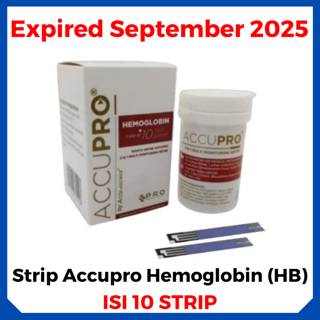 Accupro Strip Tes Hemoglobin isi 10 Stik Hemoglobin Hb