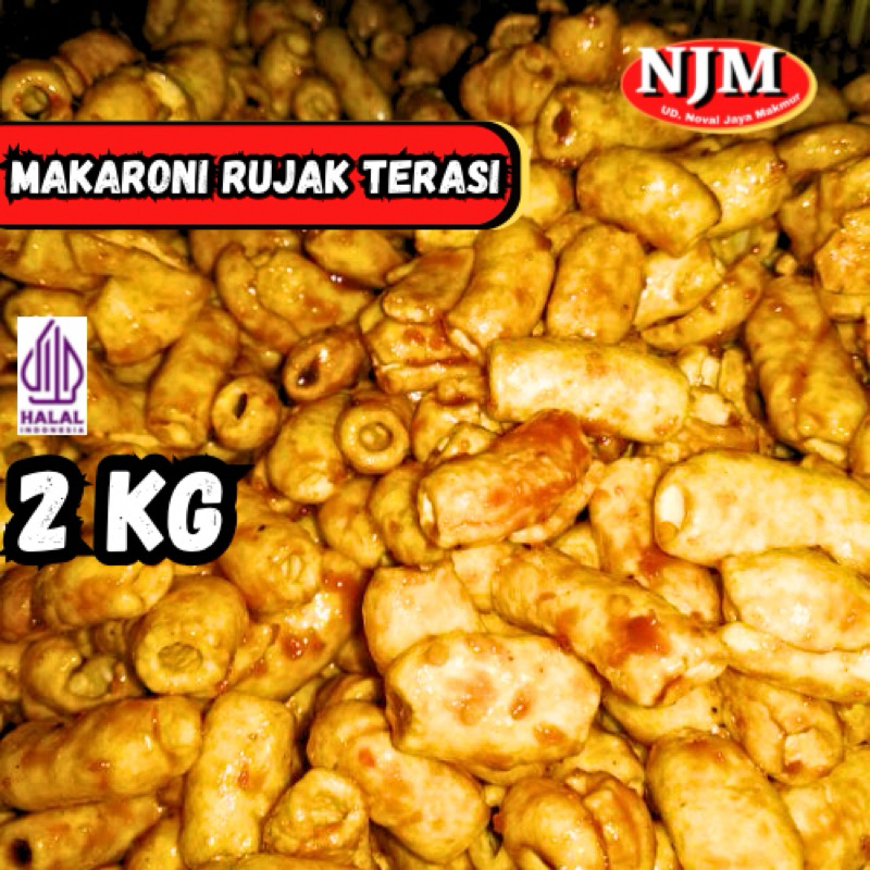 

NJM [BALL] MAKARONI RUJAK PEDAS TERASI Renyah best seller 2.000gr (2kg)