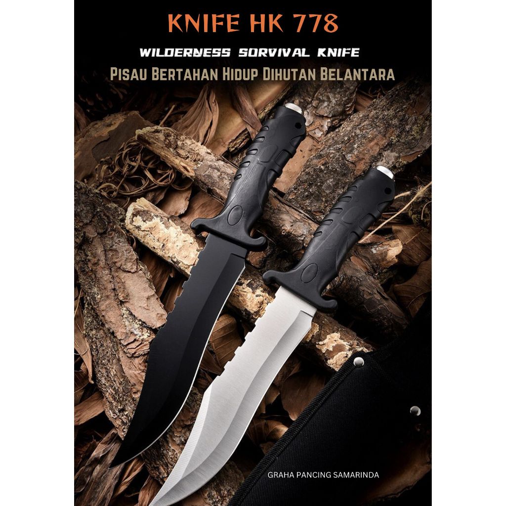 Pisau HK 778, Pisau Camping, Pisau Mancing, Jungle Knife