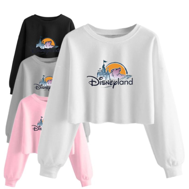 SWEATER ATASAN CREWNECK CROP TOP ANAK PEREMPUAN BAJU SWEATER OBLONG KAOS ANAK REMAJA 2-13 TAHUN