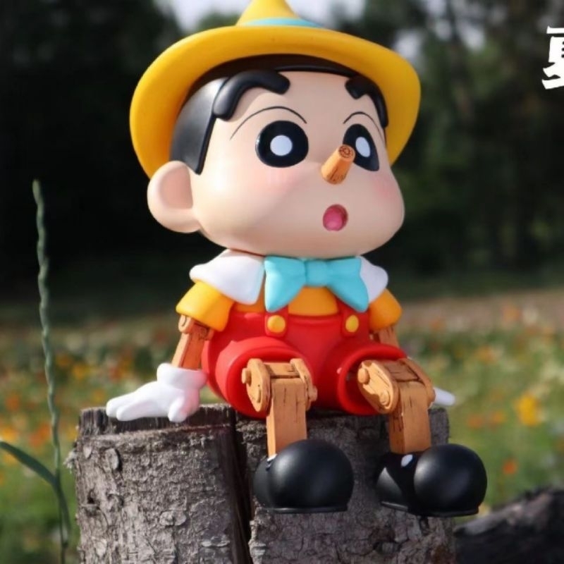 figure Crayon Shin-chan pinokio puppet figur Pinocchio Shin-chan birthday cake doll toy desktop car 