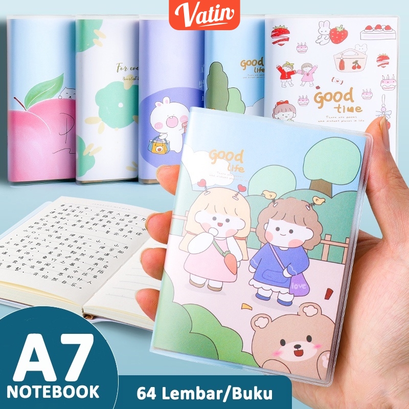 

A7 64 LEMBAR NOTEBOOK/Buku Tulis Kartun / Buku catatan / buku Kecil / Mini Notebook / Buku Catatan Kecil-Vatin_Shop