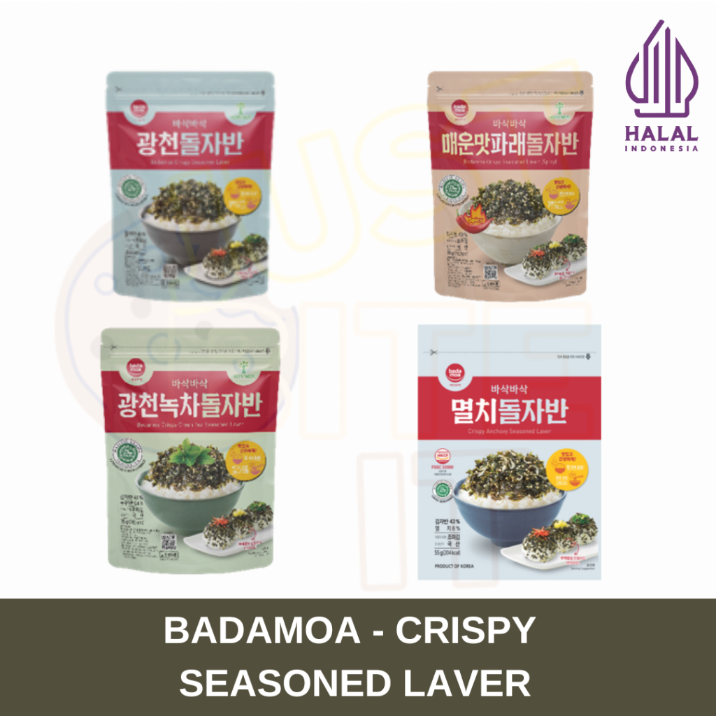

BADAMOA CRISPY SEASONED LAVER ORIGINAL/GREEN TEA/ SPICY/ ANCHOVY 35GR
