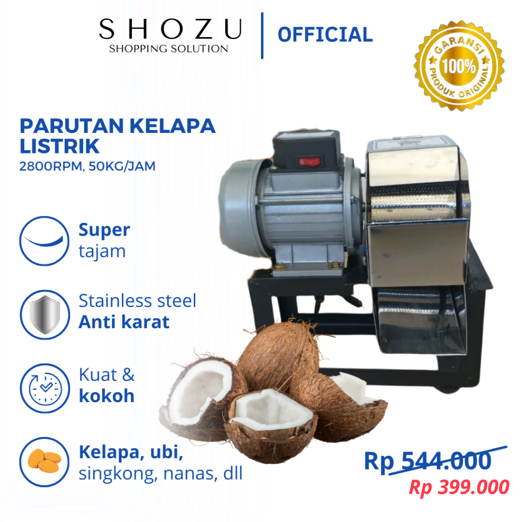 Mesin Parut Kelapa Listrik Stainless Parutan Kelapa Corong ORIGINAL
