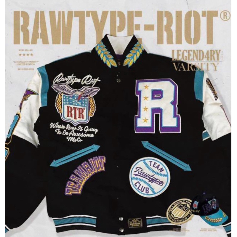 jacket varsity rawtype riot legendary 4