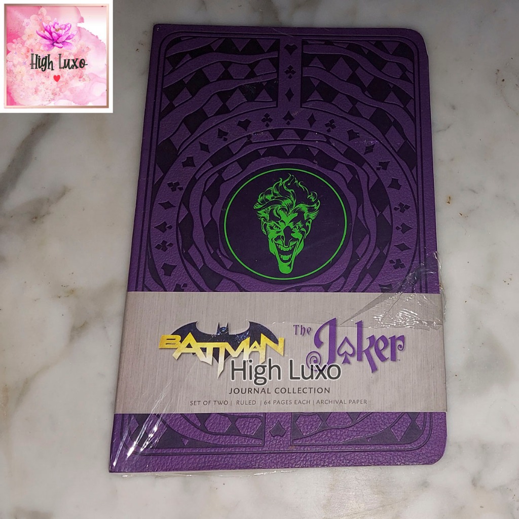 

Buku Jurnal Batman The Joker Journal Collection Set Of Two Ruled 64 Pages Each Archival Paper Hard Cover Hardcover Book IMPOR IMPORT ORIGINAL AUTHENTIC VILLAIN CRIME CRIMINAL KRIMINAL DIARY DIARI DC COMICS NOTE CATATAN COOL KEREN CUTE English TEEN YOUNG