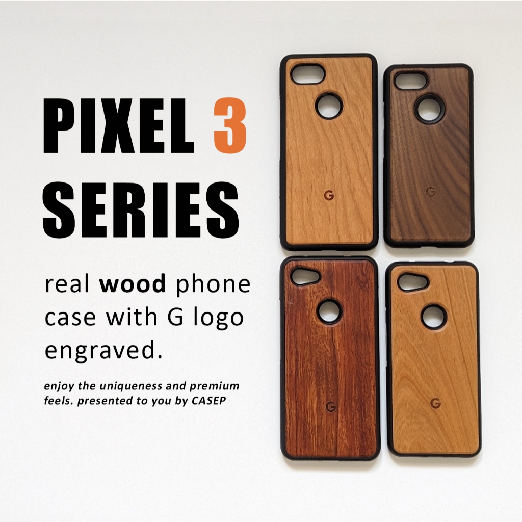 WOOD Case Google Pixel 3 / 3XL / 3A / 3AXL Case HP Kayu