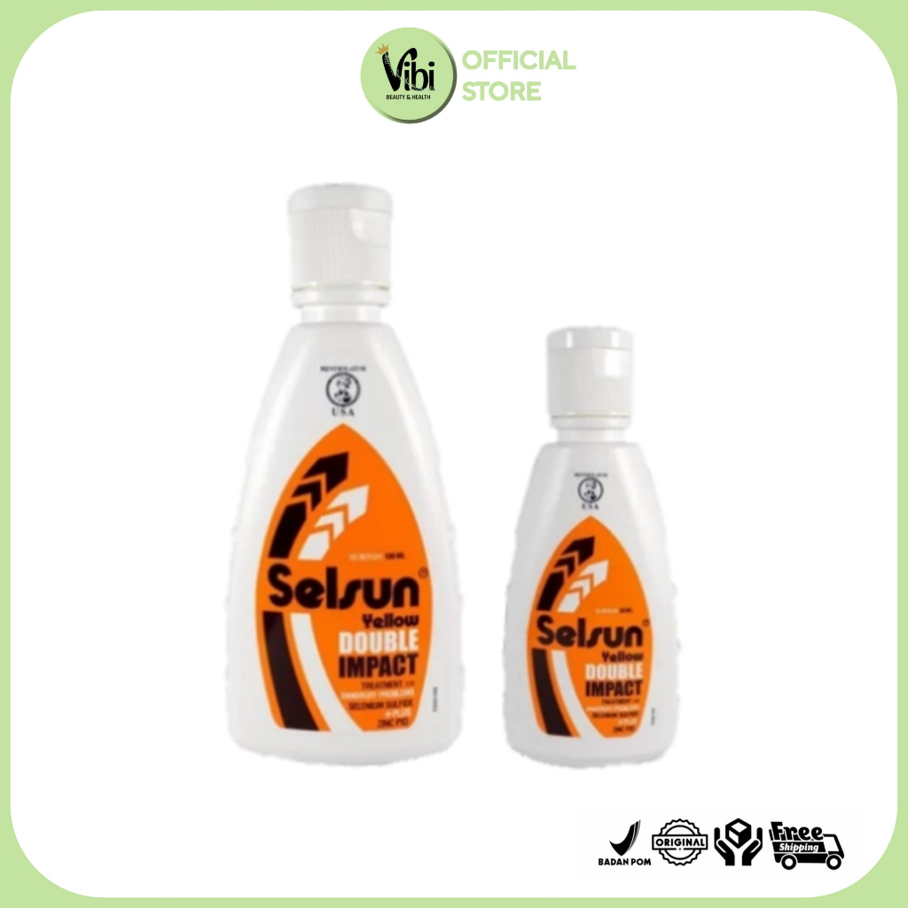 Selsun Yellow Double Impact Shampoo Anti Ketombe Untuk Ketombe Tingkat Berat 50ml/100ml