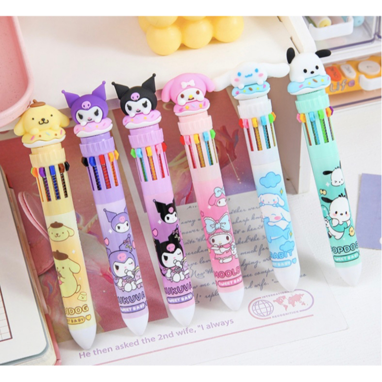 

KIDDYSTORE PULPEN BALLPOINT 10 WARNA KOREAN VERSI SANRIO