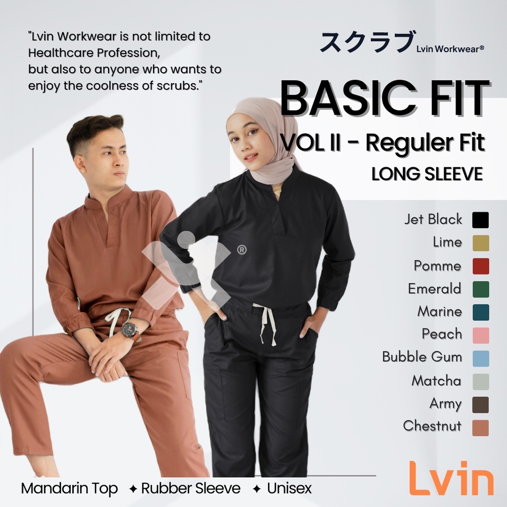 [Lvin ] Vol II - Baju OKA Mandarin Collar Celana Reguler fit Lengan Panjang  Baju Jaga Set Baju Cela