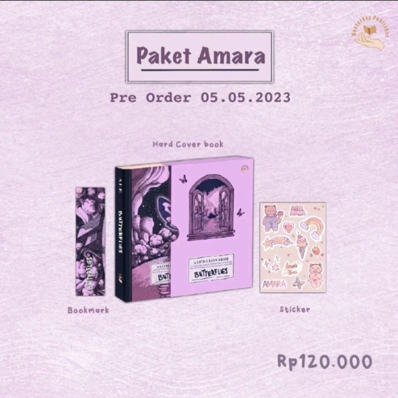 READY STOCK PAKET AMARA BUKU BUTTERFLIES | PENULIS ALE [ALESACAKES]