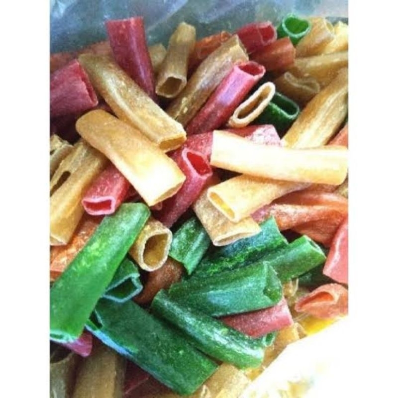 

( 1 KG) KERUPUK PLOMPONG PENDEK 3 WARNA / KRUPUK PLOMPONG RENYAH GURIH