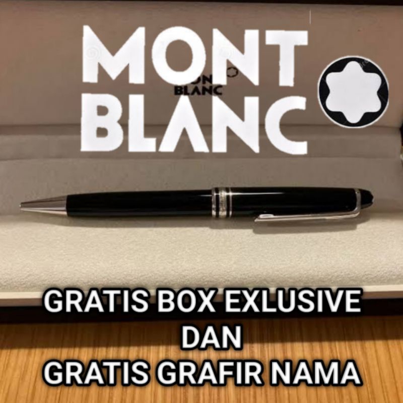 

Bollpoint Mewah Montblanc Maisterstuck stainless Clip Twist Action Gratis Box EXLUSIVE dan GRAFIR Nama