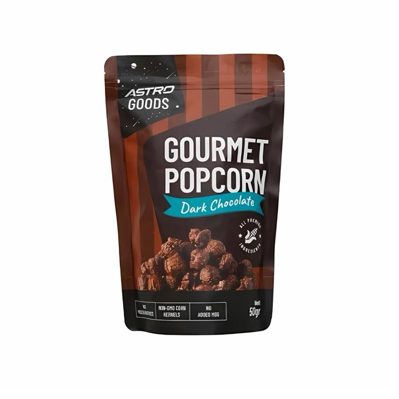 

gourmet popcorn dark chocolate 50 gram | astro goods