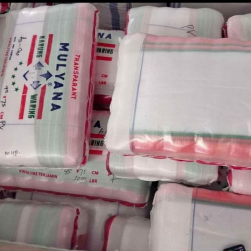 1 bal 1000 lembar karung beras 10kg polos transparan ukuran 35x55cm