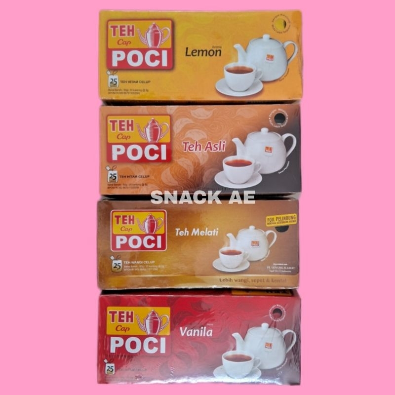 

Teh Celup Cap Poci All Varian isi 25 bags - Netto 50gr