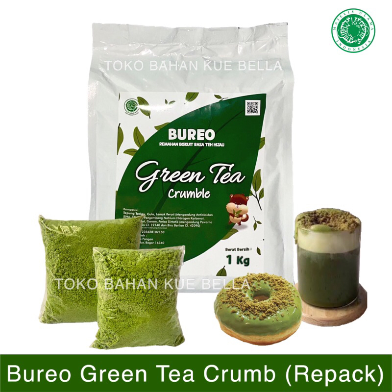 

Bureo GREEN TEA 250gr / 500gr (REPACK) Bubuk Crumb Topping