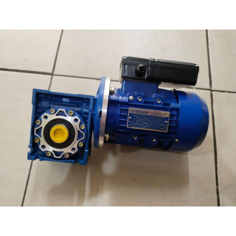 gearbox nmrv 075 set motor 1 hp 0.75kw gearbox nmrv 075 1hp 1 phase