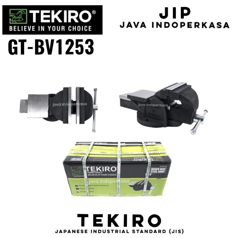 TEKIRO GT-BV1253 bench vise 6 inchi tanggen ragum catok besi penjepit