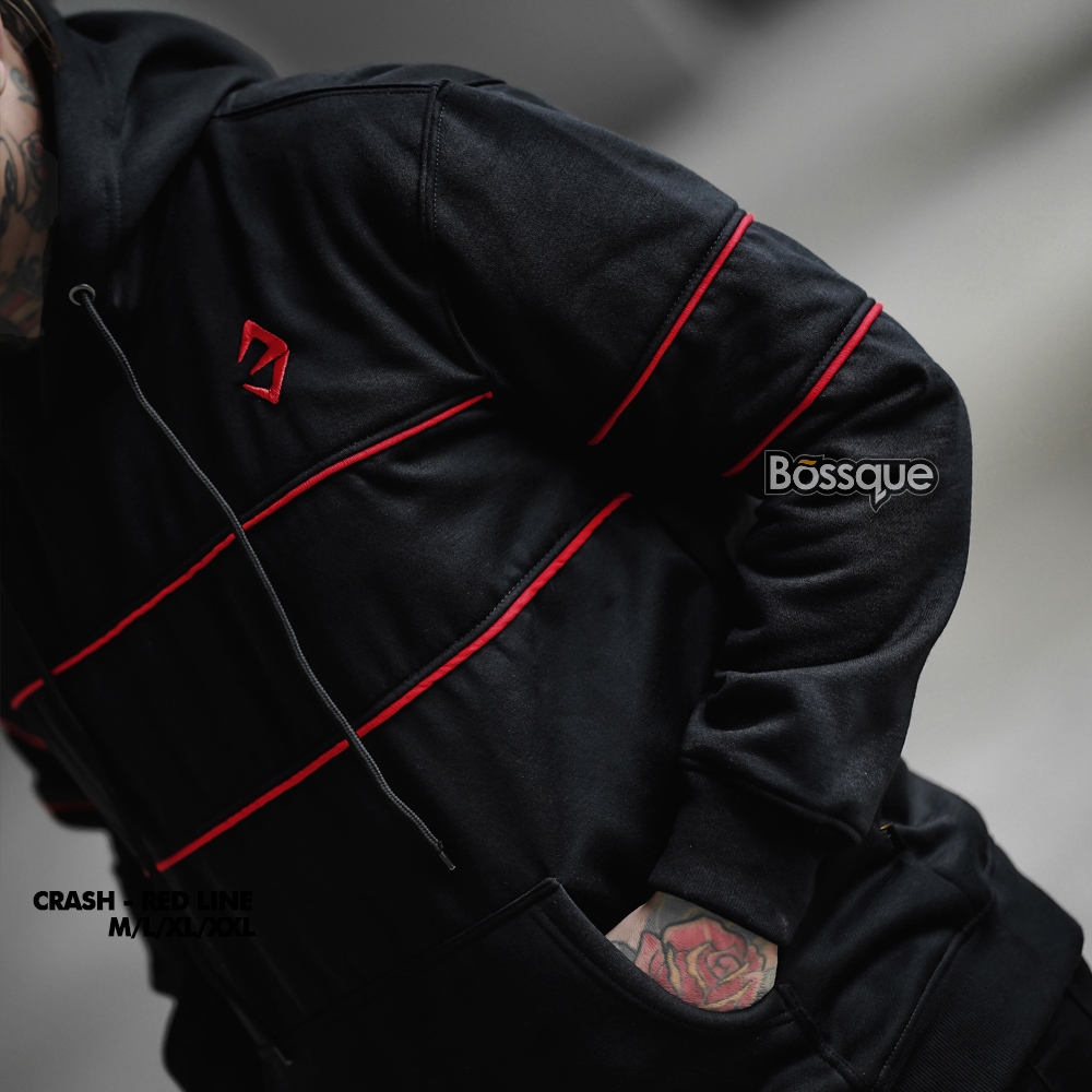 RECOMMENDED Bossque - Crash Hoodie Pria Original Bordir Jumper Hoodie Distro Pullover Sweater Pria