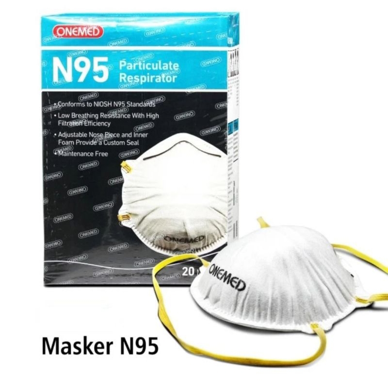 MASKER N95 ONEMED & NOUSMED ISI 20 PCS