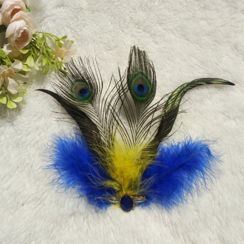 Bros replika merak murah premium/Aksesoris njaran(celeng srenggi)/Bros Bulu