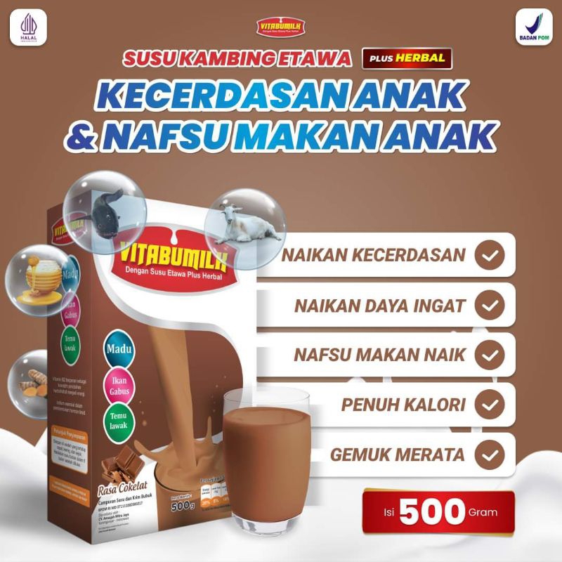 

VITAMBUMILK SUSU ETAWA EKSTRAK IKAN GABUS, MEMBANTU MENAMBAH KECERDASAN ANAK