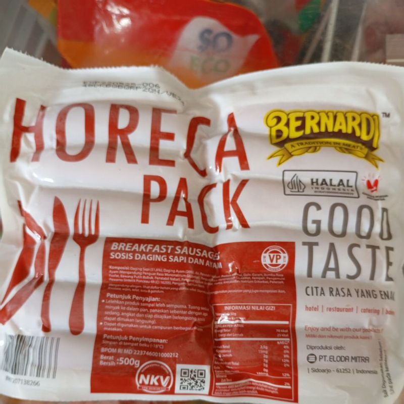 

sosi horeca bernardi tanpa kupas 500gram