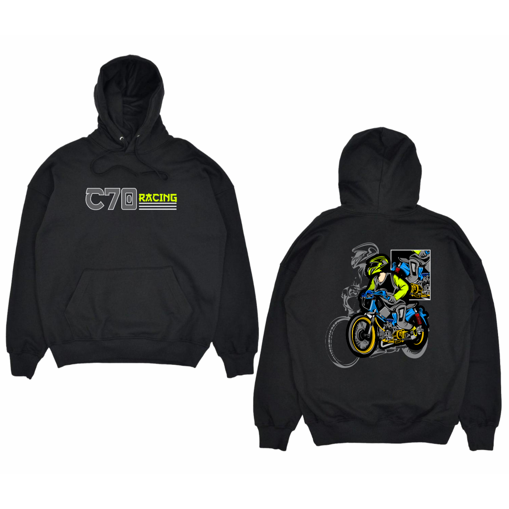 JAKET HOODIE MOTOR C70 RACING BIG SIZE JUMBO