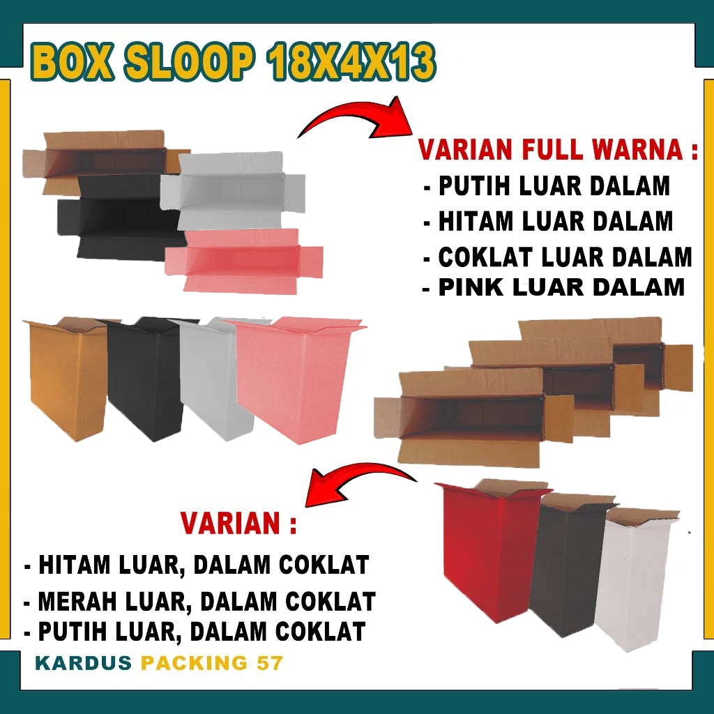 

Box 18x4x13 cm / Box SLoop / Kardus Polos