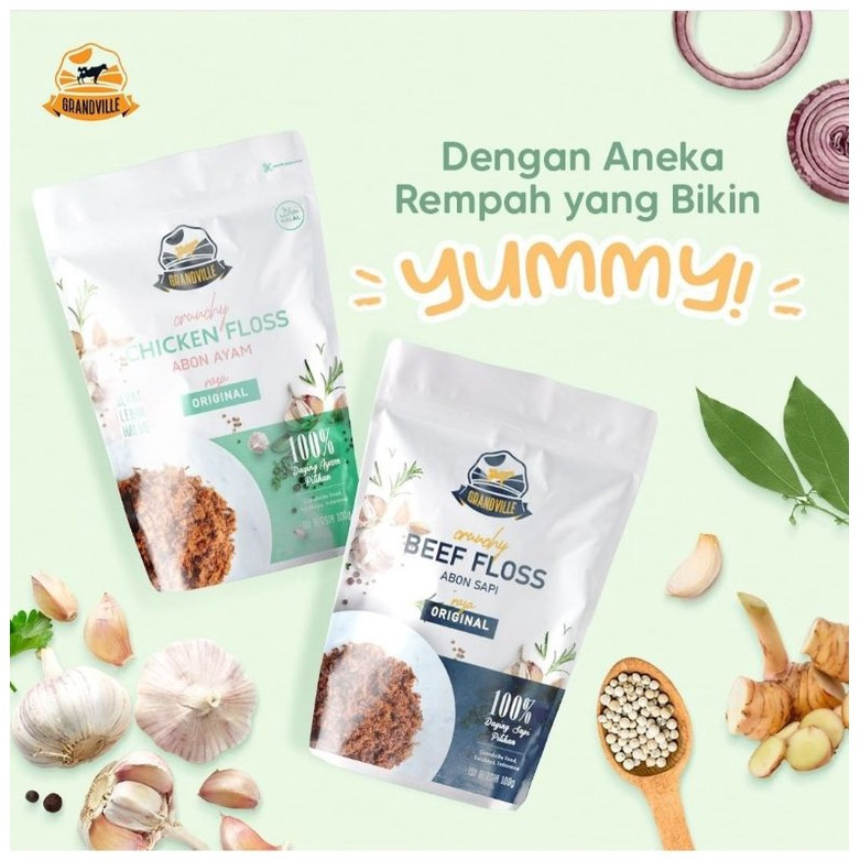 

Abon Grandville Crunchy Original Rasa Beef, Ayam, Ikan (100gr)