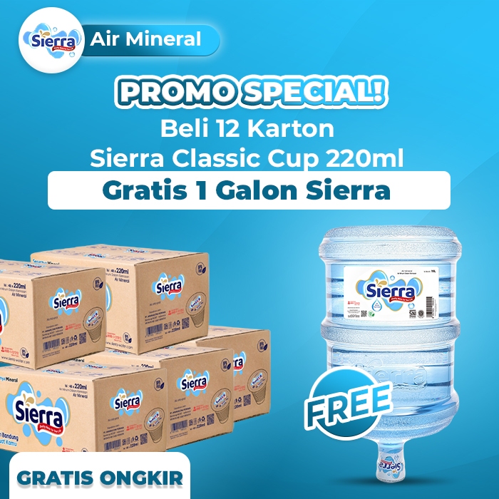 

Sierra Classic Cup 220ml (12 Karton Gratis 1 Galon 19 L)