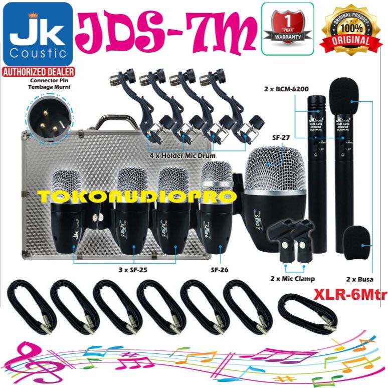 Mic Drum Jk Coustic JDS-7M Jk Coustic Microphone Drum Jk Coustic JDS7M Original
