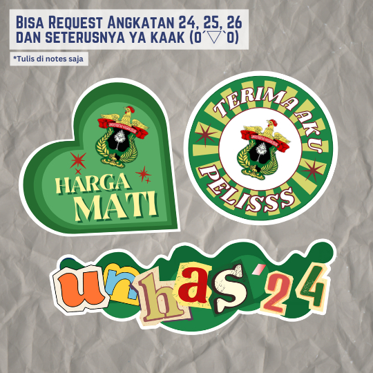 STIKER CAMABA UNHAS - UNIVERSITAS HASANUDDIN KAMPUS STICKER LAPTOP IPAD BUKU CERMIN MOBIL MOTOR CASI