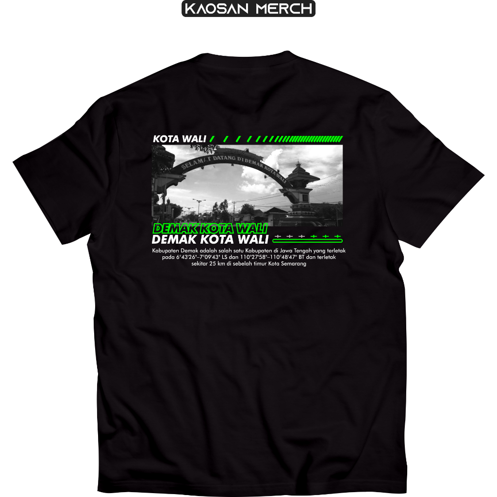 Kaos Demak Tshirt Demak Kota Wali  Printing DTF Premium 100% Cotton combed