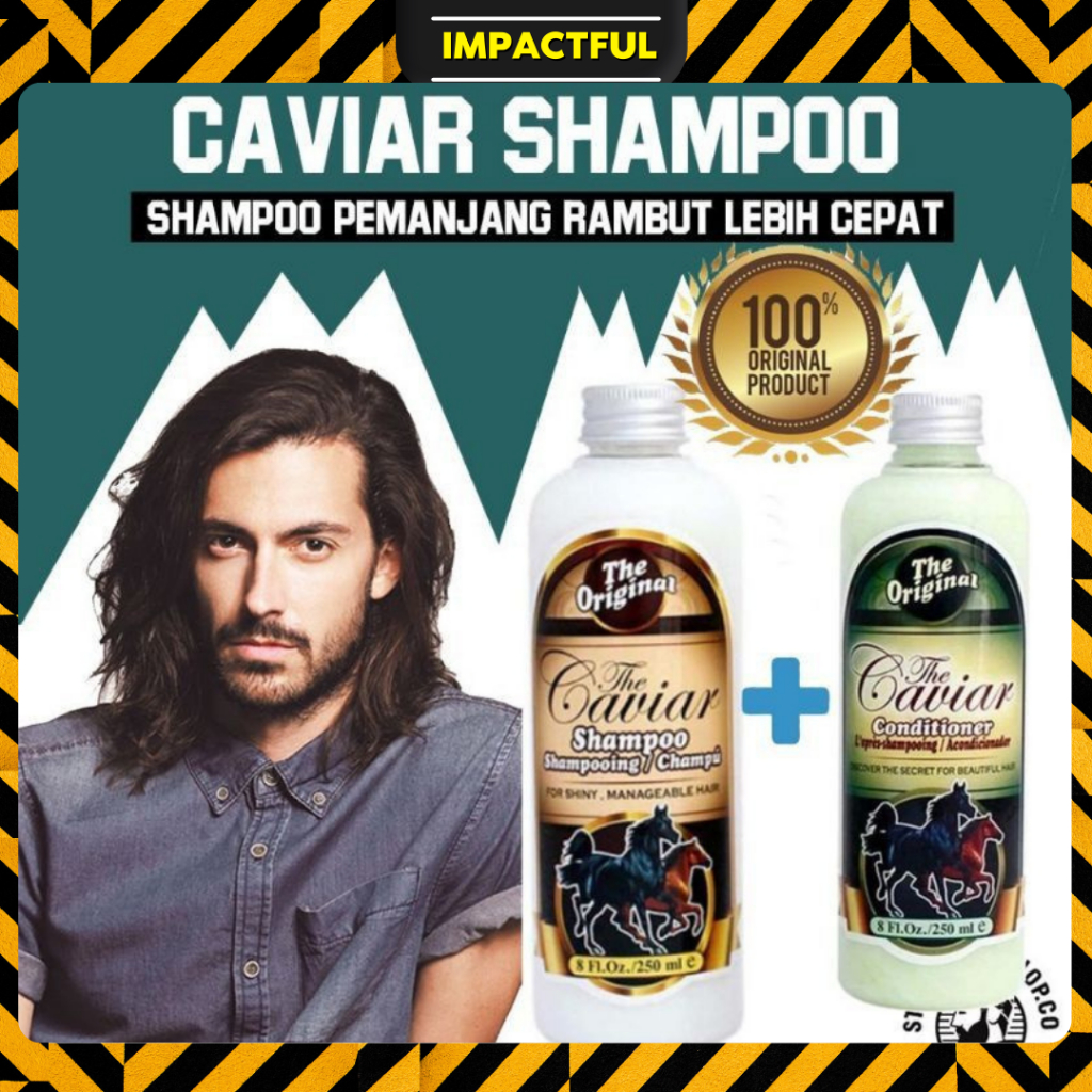 Shampo Sampo Kuda Caviar Pemanjang Rambut Perawatan Penumbuh Penyubur Rambut Botak Rontok Rusak