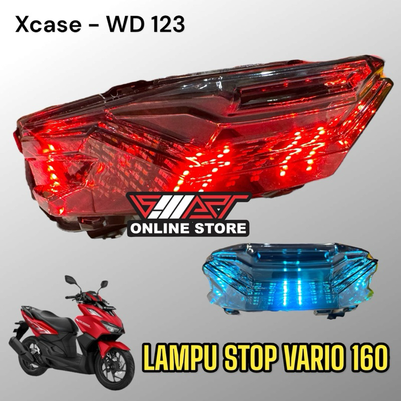 LAMPU STOP NEW VARIO 160 MODIFIKASI XCASE