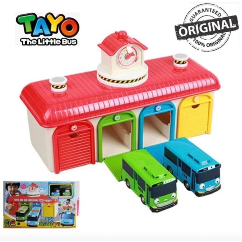 Tayo the little bus 217028 talking garage playset mainan anak original