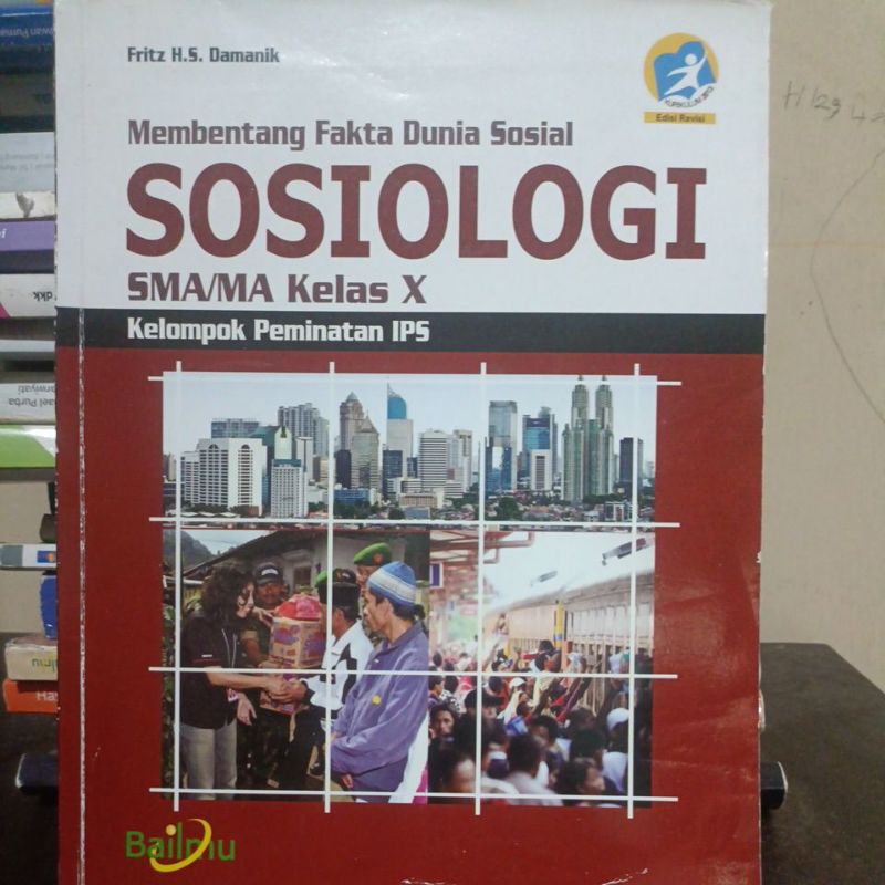 Buku Sosiologi Kelas 10 (1) SMA/MA penerbit Bailmu