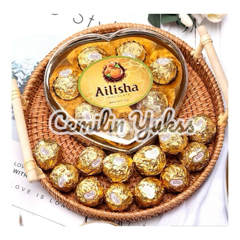 

Bella Belli Ailisha Chocolate Wafer Ball Heart Shape 100G Alishia Golden Chocolate 37,5G