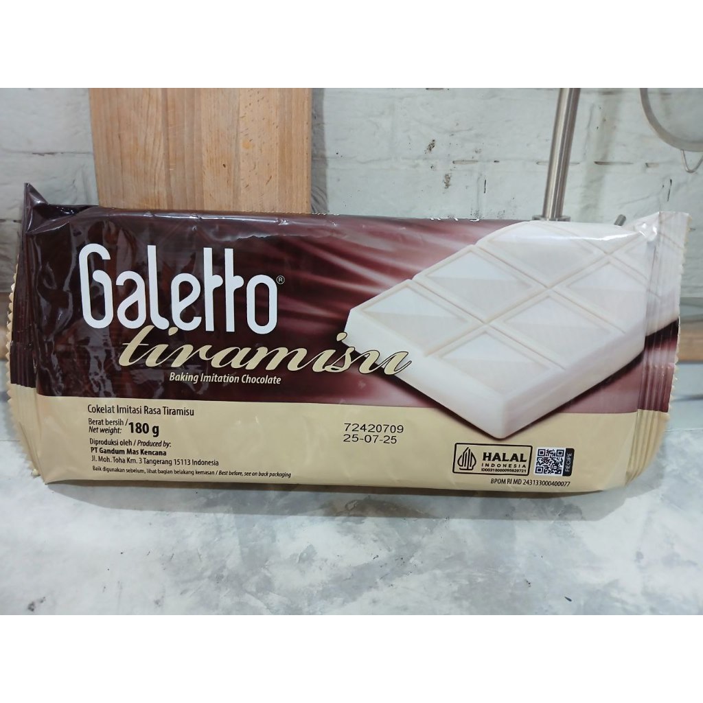 

Galetto Coklat Batang Compound Tiramisu 180g