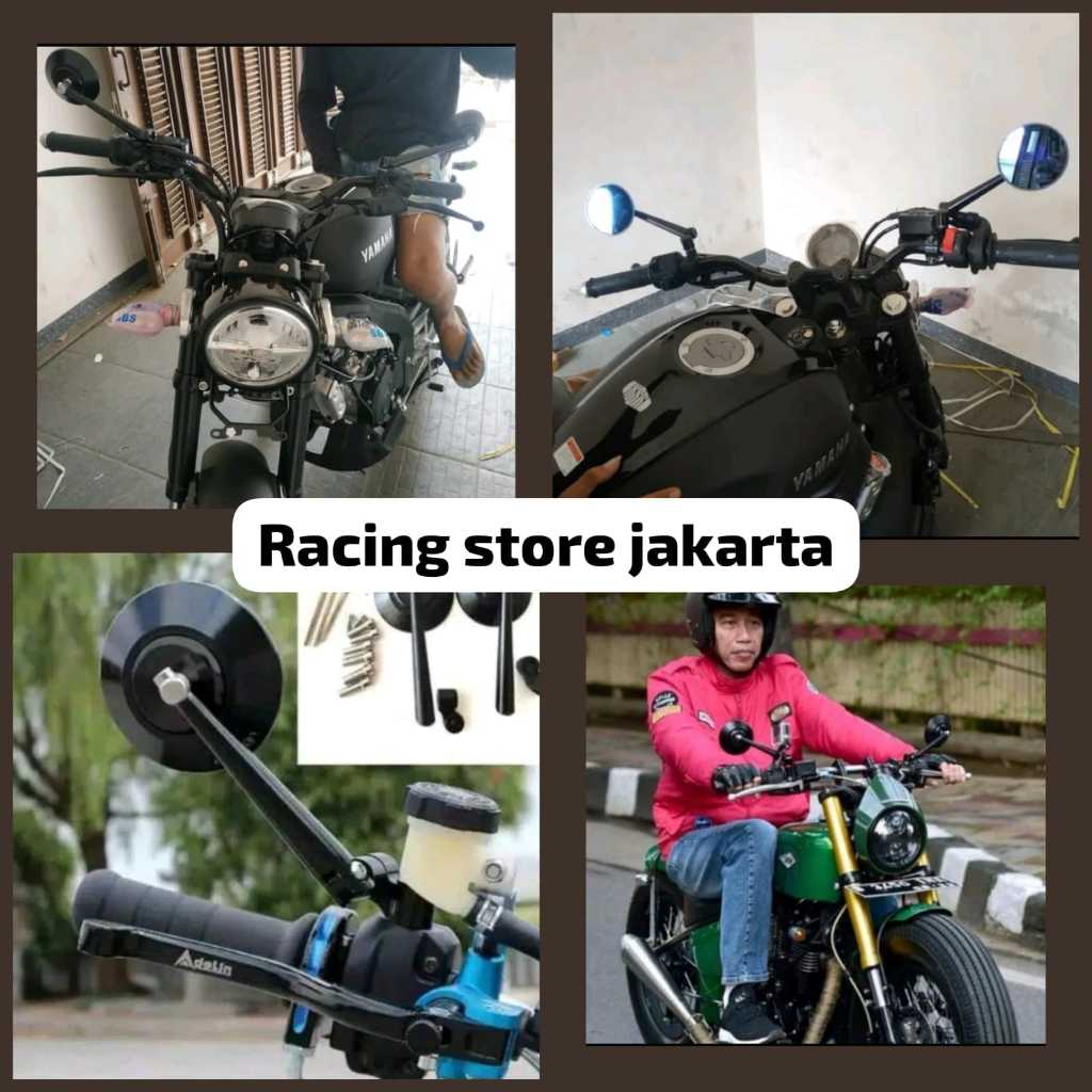 Spion Classic Bulat Full Cnc Costum Motor Cb XSR 155 CRF VERZA VIXION Ninja ss Ninja rr Tiger New Ti