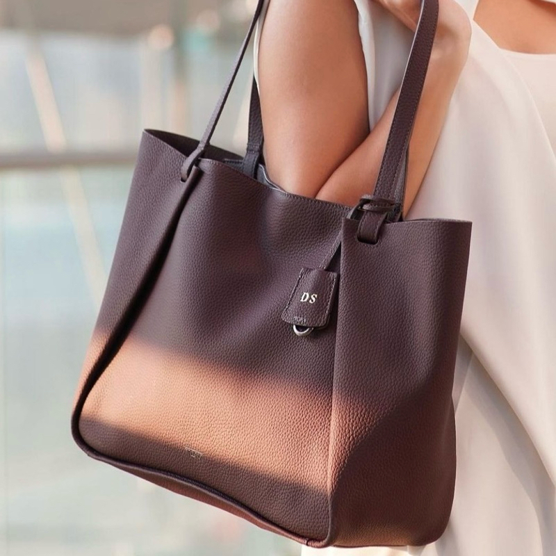 Original Tumi Valorie Tote Bag in Pebbled Leather