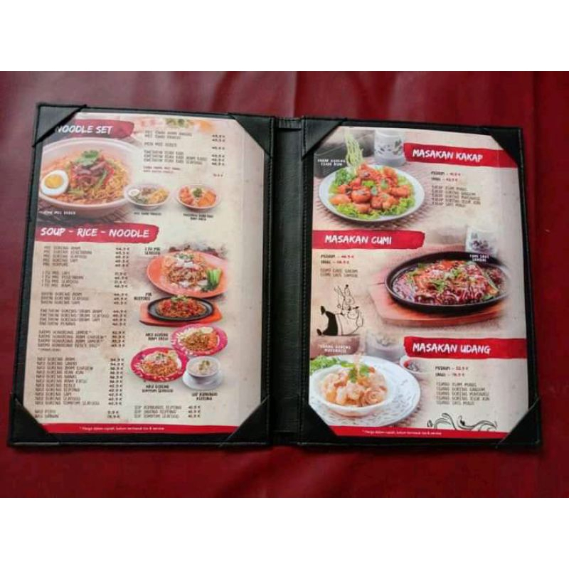 

buku menu a4 model 2 halaman menu