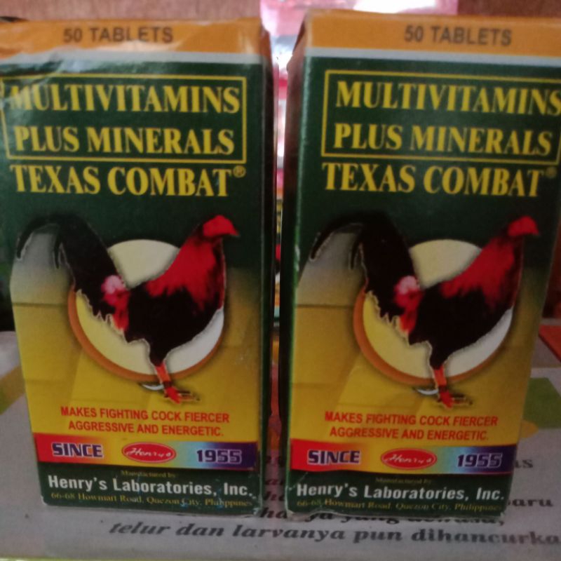 Texas Combat Ayam Laga Philippins Original Super Vitamin Ayam