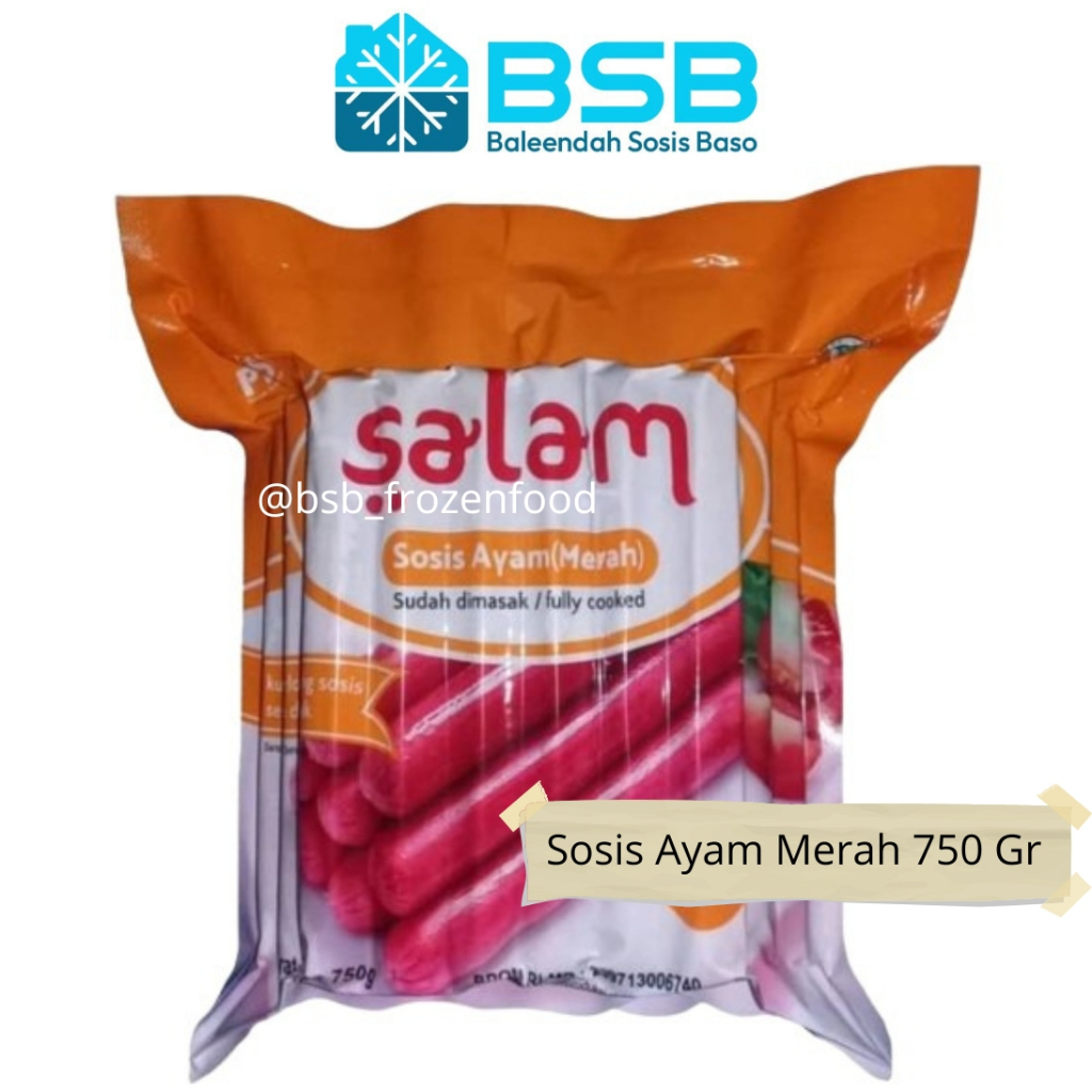 

Salam Sosis Daging Ayam Premium Kemasan 500 gr / 1 kg Sausage Siap Masak Praktis